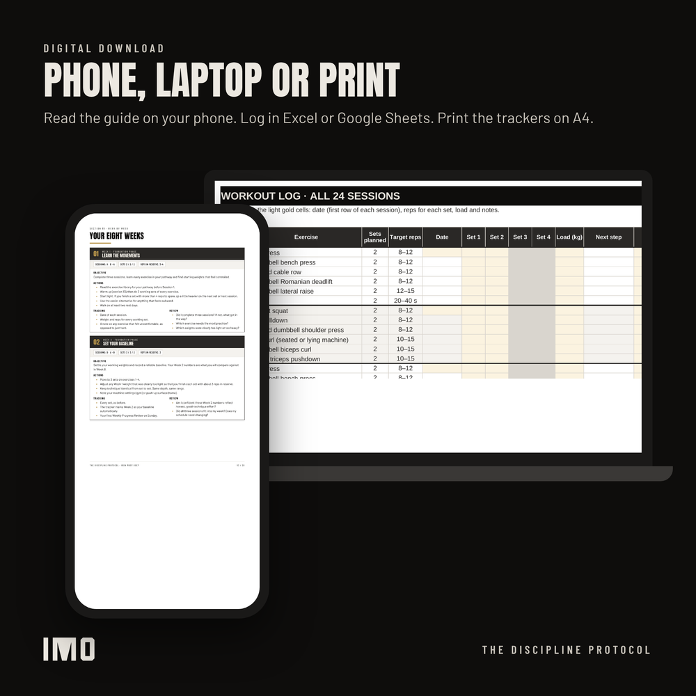 The guide on a phone and the tracker on a laptop